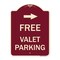 Signmission Free Valet Parking W/ Right Arrow Heavy-Gauge Aluminum Architectural Sign, 24" x 18", BU-1824-23942 A-DES-BU-1824-23942 - alternate 1